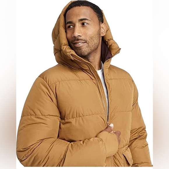 all in motion Jackets & Coats Nwt All In Motion Mens Short Puffer Jacket Brown Poshmark